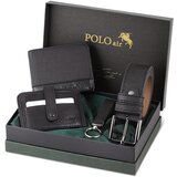 Polo Air Belt, Wallet, Card Holder, Keychain, Black Set in a Gift Box | Shoptok.si