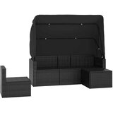  4-dijelni set vrtnih sofa od poliratana s jastucima crni | shoptok.hr