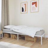 vidaXL Kovinski posteljni okvir bel 75x190 cm Cene