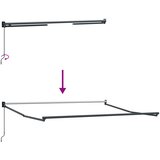  Povlačivi tende Svijetlo siva i bijela. 4 × 3 m | shoptok.hr