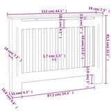  Pokrov za radijator crni 112 x 19 x 81,5 cm konstruirano drvo | shoptok.hr