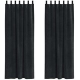  Zavjese za zamračivanje 2 kom. Crna 140 x 225 cm Baršun | shoptok.hr