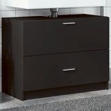 vidaXL Omarica za umivalnik črna 78x37x59 cm inženirski les | Shoptok.si