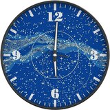  Zidni sat sa svjetlećim oznakama i kazaljkama plavi Ø 30 cm | Eponuda.com