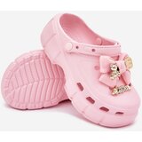 Boto Girls Children's Foam Slippers With Bow And Decorations Pink Selvana | Shoptok.si