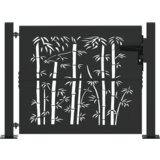 vidaXL Vrtna vrata Crna 105 x 100 cm Čelik s praškastim premazom | shoptok.hr