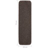  Protuklizni otirači za stepenice 15 kom 75 x 20 cm smeđi | shoptok.hr