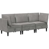  Komplet pohištva za dnevno sobo 3 pcs Svetlo siva Žamet, (5000283099) | Shoptok.si