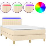  The Living Store Box spring postelja z vzmetnico LED krem 120x190 cm blago - Box Spring Postelja, (21498115) | Shoptok.si