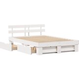  Krevetna konstrukcija Bijelo 160 x 200 cm Čvrsta borova drva | shoptok.hr