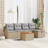 vidaXL 6 komada vrtna sofa set s jastučićima bež poli ratan | shoptok.hr