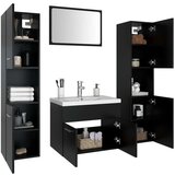 vidaXL Set kupaonskog namještaja od iverice crni | shoptok.hr