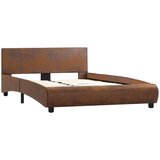 The Living Store Posteljni okvir rjavo umetno usnje 120x200 cm - Posteljni Okvir, (21525481) | Shoptok.si
