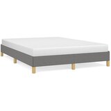 The Living Store Posteljni okvir brez vzmetnice temno siv 140x200 cm tkanina - Posteljni Okvir, (21524063) | Shoptok.si