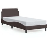  Posteljni okvir z vzglavjem temno rjav 90x190 cm blag | Shoptok.si