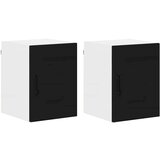 vidaXL Stenska kuhinjska omarica s polico 2 pcs Črna 30 x 31 x 40 cm | Shoptok.si