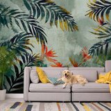  Samoljepljiva foto tapeta - Jungle Flowers 294x210 Cijene