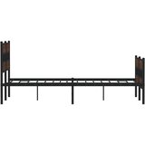 Metalni okvir kreveta bez madraca smeđa boja hrasta 160x200 cm | shoptok.hr