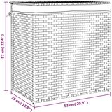  Košara za rublje s 2 odjeljka 53 x 35 x 57 cm od poliratana | shoptok.hr