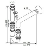 Sink Solution spodnji del sifona - neprostorski (1,1/2˝) | Shoptok.si
