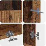  3-dijelni LED TV kabinet Staro drvo Konstruirano drvo | shoptok.hr