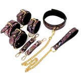 Kiotos 3 Piece BDSM Set Reptile Gold/Pink | shoptok.hr