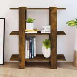  Knjižna omara/pregrada dimljeni hrast 80x30x87 cm, (20704947) | Shoptok.si