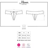 Obsessive Miamor - Ženske otvorene čipkane tange od kamena (crne) - L/XL | shoptok.hr