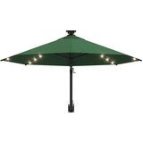  Zidni vrtni suncobran s LED svjetlima 300 cm zeleni | shoptok.hr