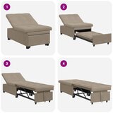  Krevet-sofa na razvlačenje Sivo-smeđa 194 x 67 x 82 cm | shoptok.hr