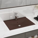 vidaXL Razkošen umivalnik z luknjo mat temno rjav 60x46 cm keramičen Cene