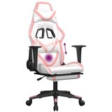  Masažni igralni stol z oporo za noge Bela in roza umetno usnje, (21152313) | Shoptok.si