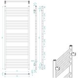 Sapho kupatilski radijator metro 151x60 cm, mat crne boje | Eponuda.com