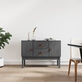  Komoda siva 110 x 40 x 78 cm od masivne borovine | shoptok.hr