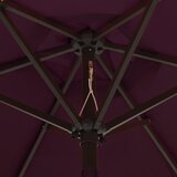  Vrtni suncobran s LED svjetlima bordo 200 x 211 cm aluminijski | shoptok.hr