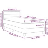  Postelja z vzmetnico Taupe 80x200 cm Tkanina, (22083664) | Shoptok.si