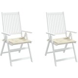  Jastuci za vrtne stolice 2 kom krem 50x50x4 cm tkanina Oxford | shoptok.hr