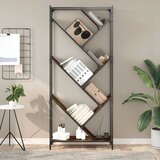  Regal za knjige smeđa boja hrasta 79x30x180 cm od drva i metala | Eponuda.ba