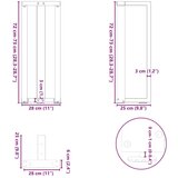  Noge konzolnog stola T-oblika 2 kom crne 25x28x(72-73) cm čelik | shoptok.hr