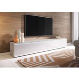 P & B nizka omarica lowa, bela, videz betona, led | Shoptok.si