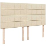 vidaXL Box spring postelja z vzmetnico krem 180x200 cm blago, (21306120) | Shoptok.si