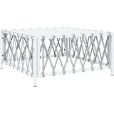  Vrtni stol bijeli 70 x 70 x 34 cm od tkane tkanine | shoptok.hr