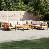  9-dijelna set vrtnih sofa s jastucima masivno bagremovo drvo