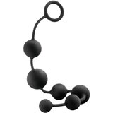 Anal Adventures L – biserni analni dildo (črn) | Shoptok.si
