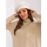 Fashion Hunters Creamy women's beret with cashmere | shoptok.hr