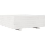 Maison Chic Vrtno cvetlično korito - Cvetlični Lonec belo 70x70x26,5 cm trdna borovina, (21788813) Cene