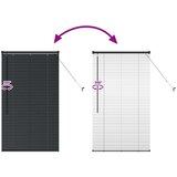 vidaXL Okenska roleta z zavesami Drugo Črna 80 x 130 cm Aluminij | Shoptok.si