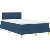  LED Box Spring Krevet s uzglavljem Plava 120 x 200 cm tkanina | shoptok.hr