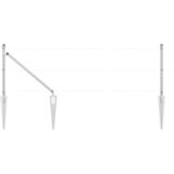vidaXL Ograjni stebri 7 pcs srebrna Ø32mm 80 cm Pocinkano jeklo, (5000095111) | Shoptok.si