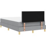  LED Box Spring Krevet Svijetlo siva 120 x 200 cm tkanina | shoptok.hr